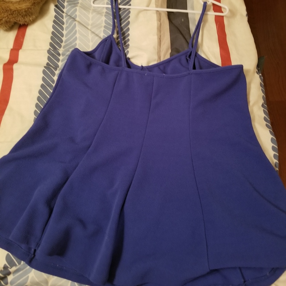 Plus size peplum tank